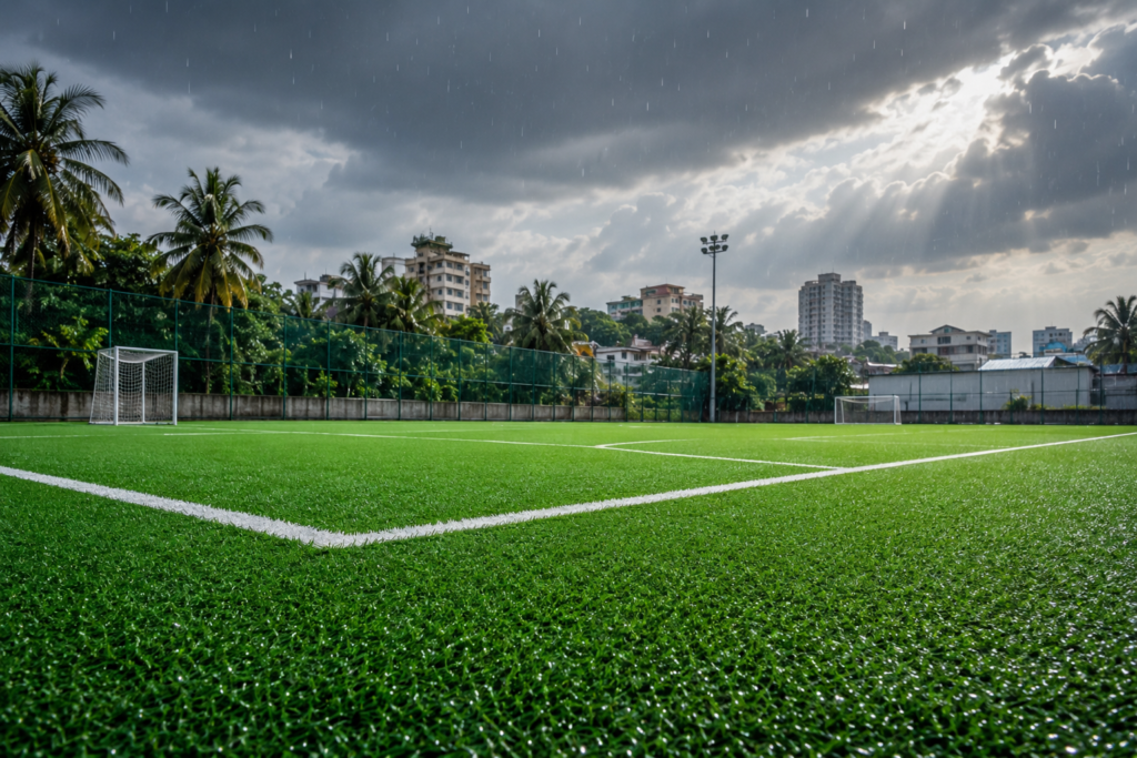 Artificial Grass in the Indian Monsoon