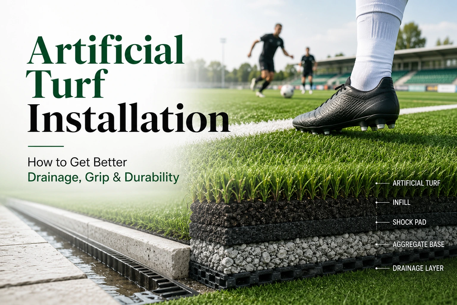 Artificial Turf Installation How to Get Better Drainage Grip Durability Turf8 Artificial Turf Installation How to Get Better Drainage Grip Durability