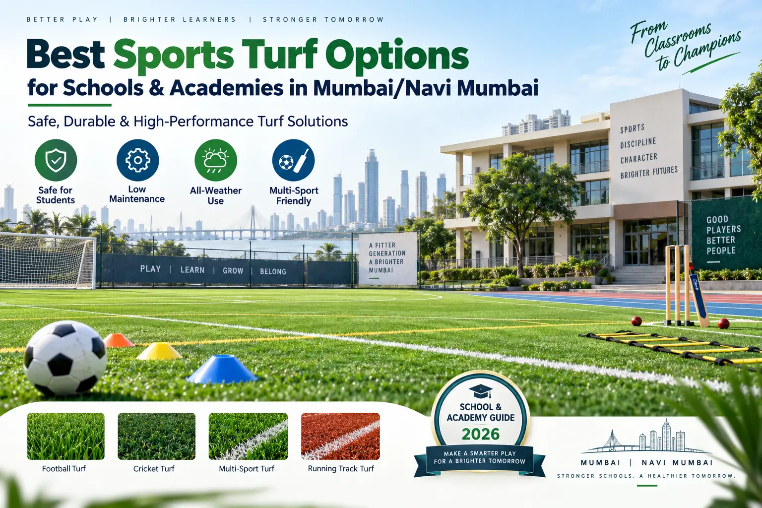 Best Sports Turf Options for Schools & Academies in Mumbai/Navi Mumbai