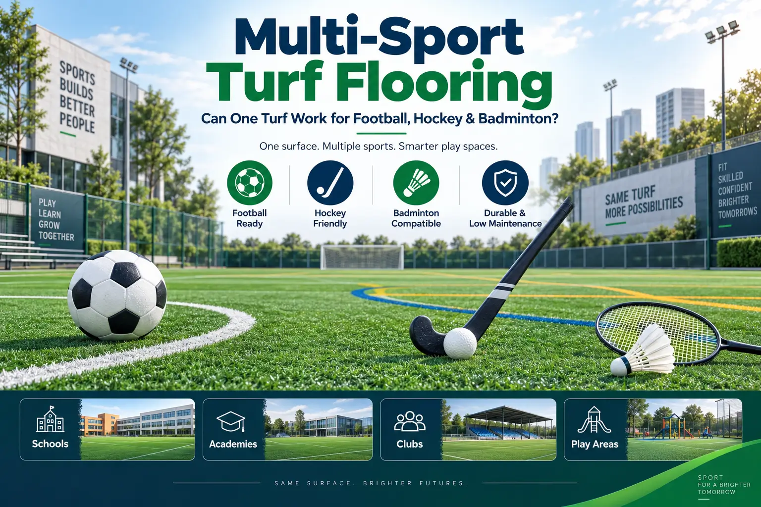 Multi Sport Turf Flooring Can One Turf Work for Football Hockey  Badminton